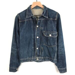 VTG 40s LEVI'S Type I Big E Denim 506XX Jacket Selvedge One Pocket Buckle